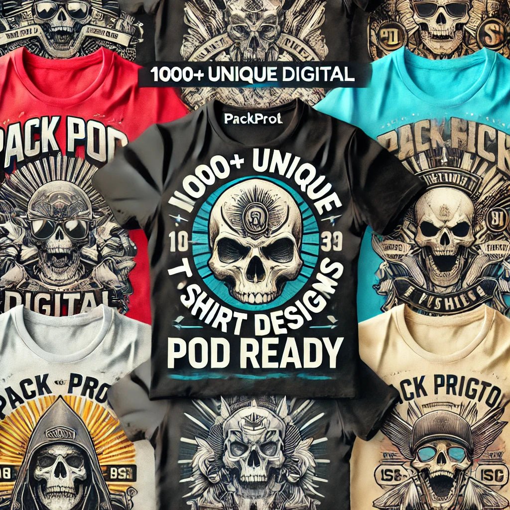 1000+ Unique T-Shirt Designs – Scalable Vector Graphics for POD - Best digital product from PackProDigital | Download now!