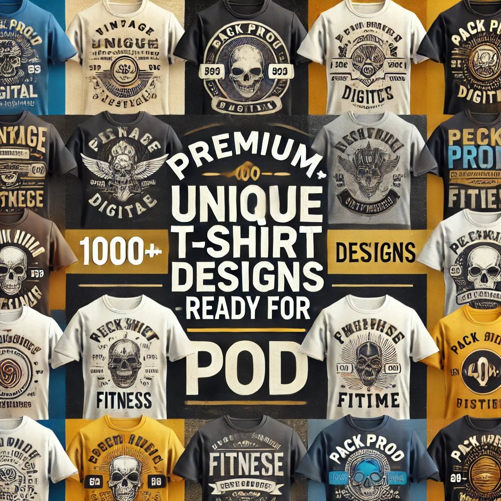 1000+ Unique T-Shirt Designs – Scalable Vector Graphics for POD - Best digital product from PackProDigital | Download now!