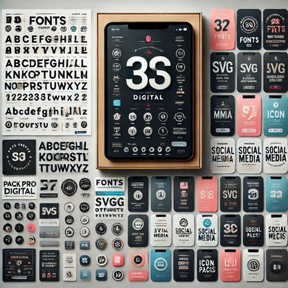 Ultimate Fonts, SVGs & Icons Bundle – 10,000+ Digital Design Assets - Best digital product from PackProDigital | Download now!